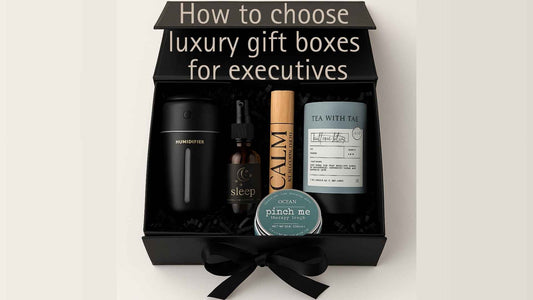 Luxury executive gift box with wellness items