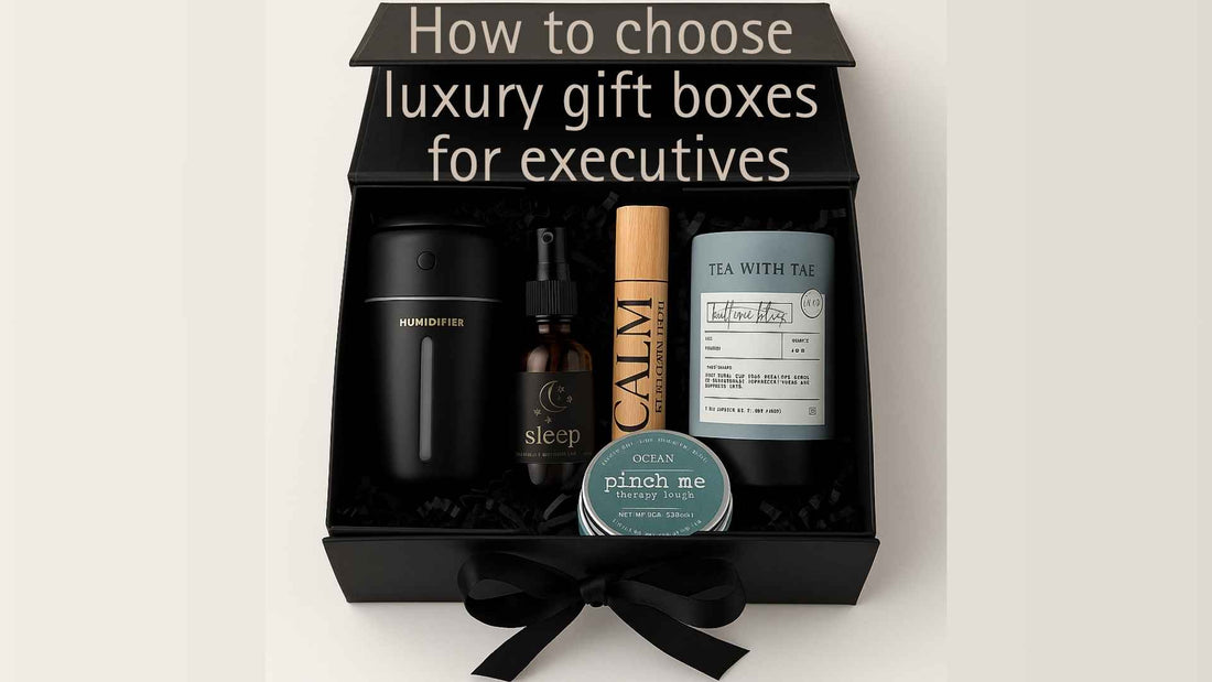 Luxury executive gift box with wellness items