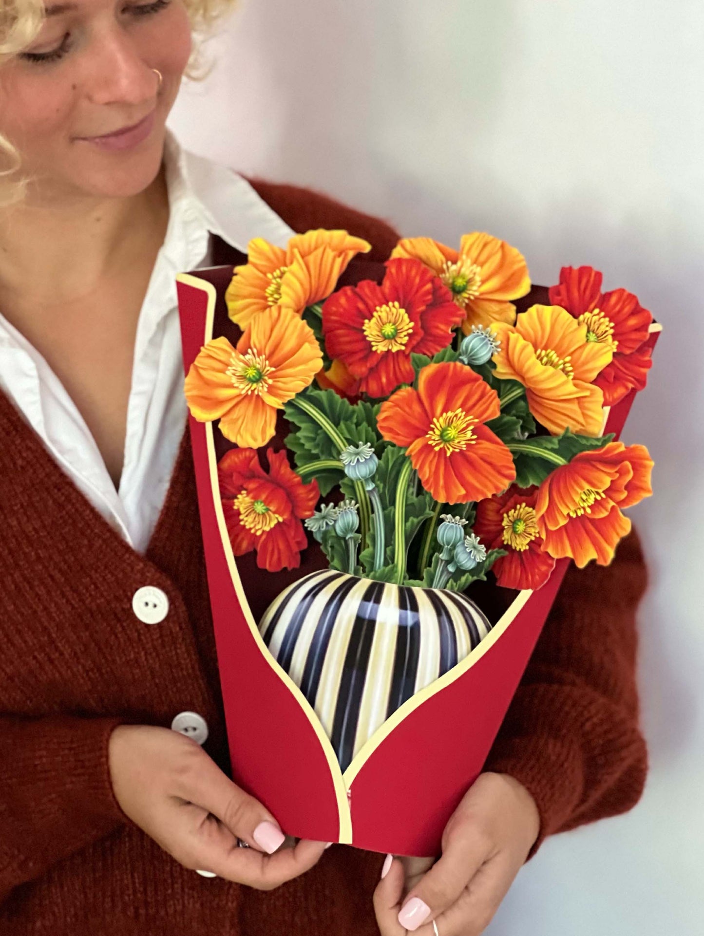 French Poppies Pop-up Greeting Card