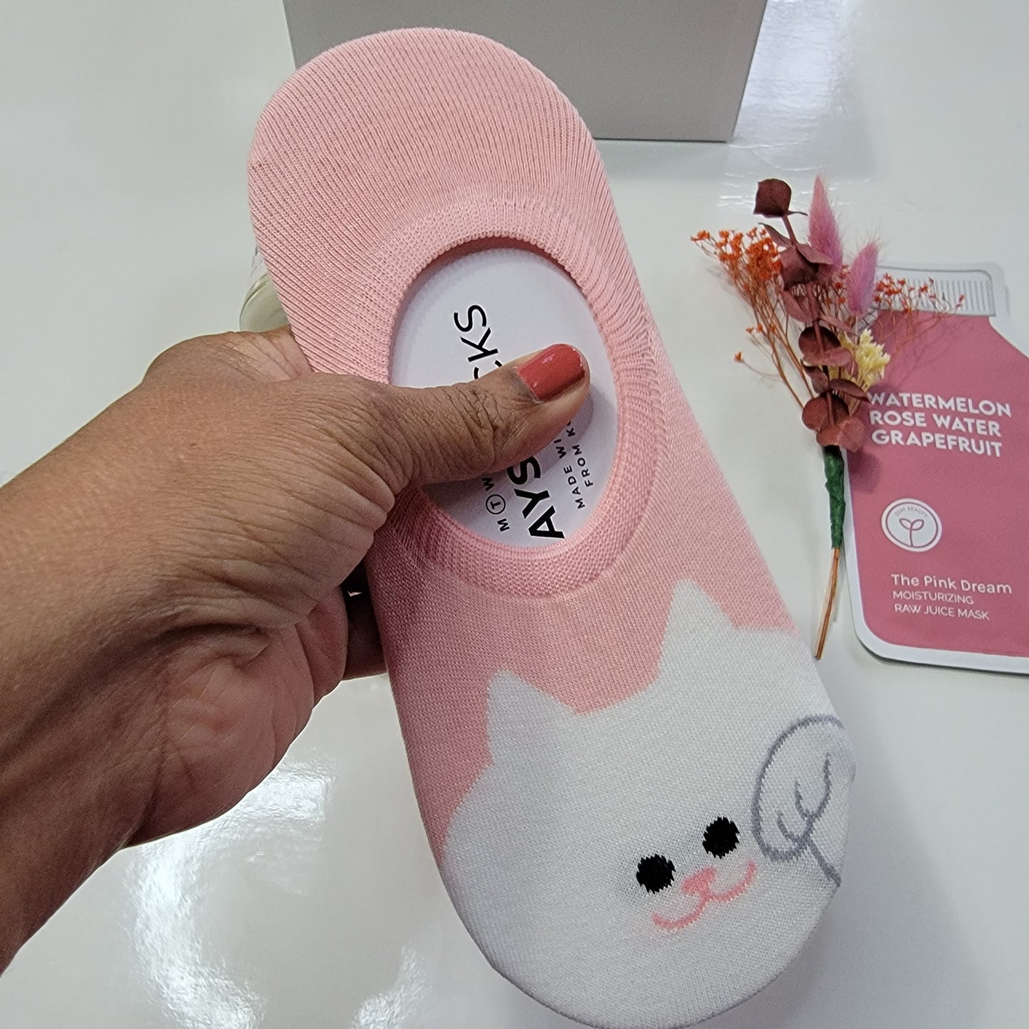 Cute cat ankle socks