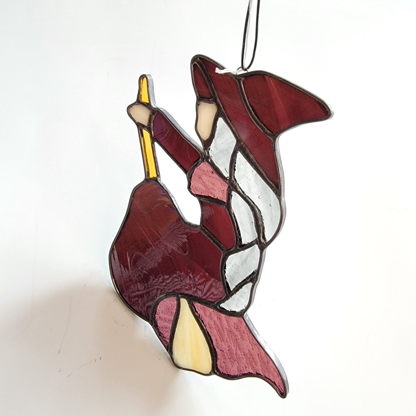 Stained Glass Witch window decor for Halloween