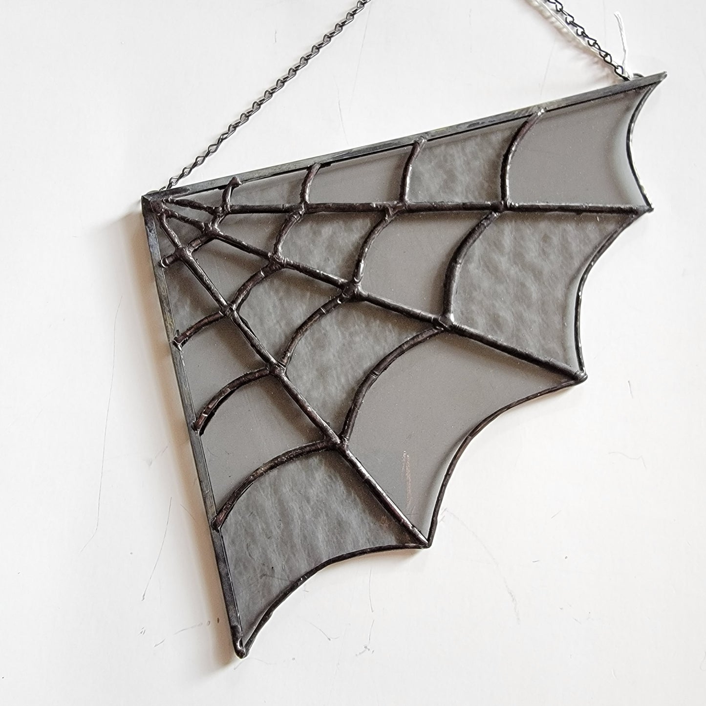 Spider Web Stained Glass Art - Halloween Decorations