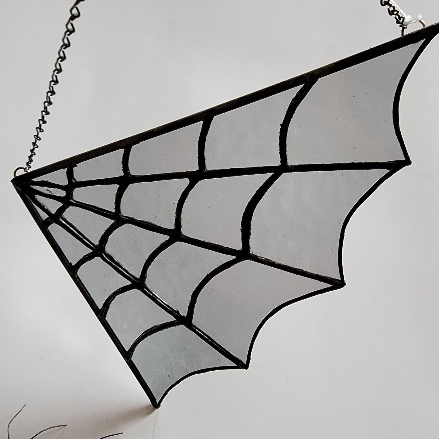 Spider web stained glass