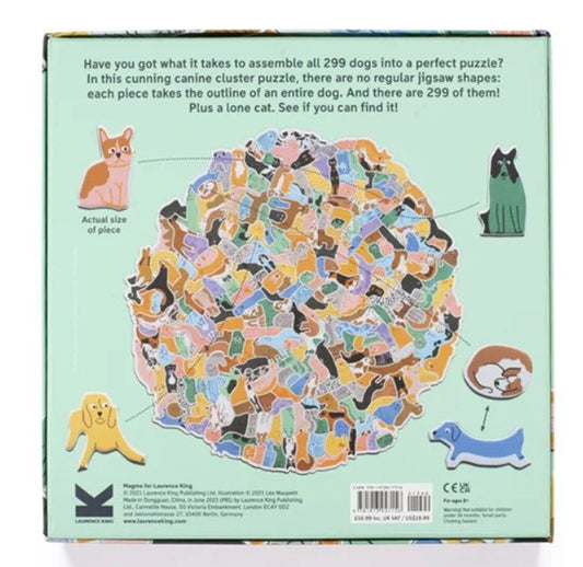 299 Dogs and A Cat - 300 Piece A Canine Cluster Puzzle for fun