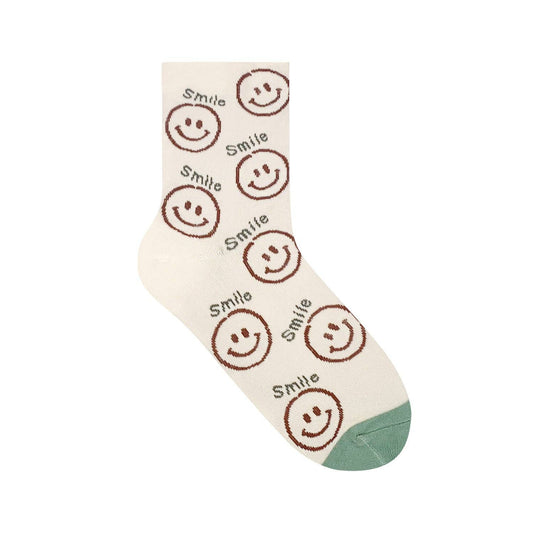 smile happy face socks