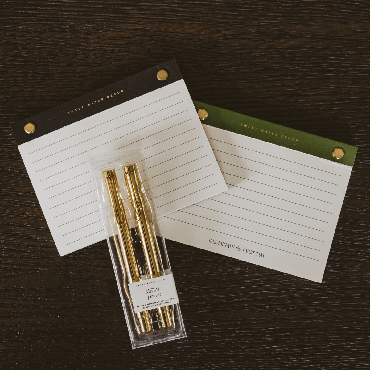 Gold Metal Pen Set - category:Home & Decor -