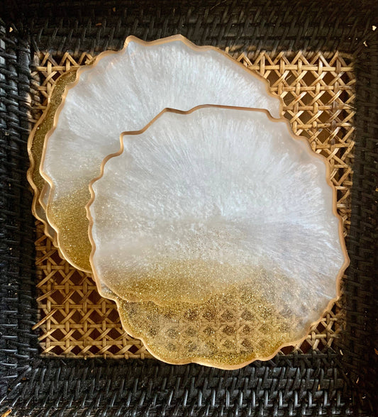 Round Geode Coasters set of 4