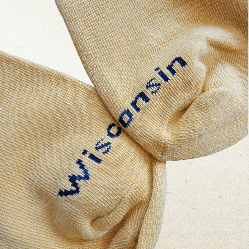 Wisconsin Socks - Cozy & Stylish State Pride Socks, perfect for gift boxes and gifting (shown with packaging)