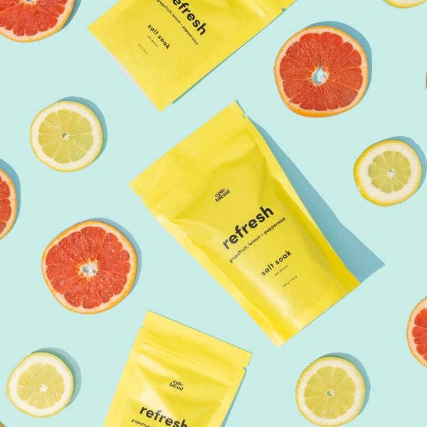 Refresh Bath Salt Soak – Rejuvenate & Relax, perfect for gifts for her and curated gift boxes (front view)