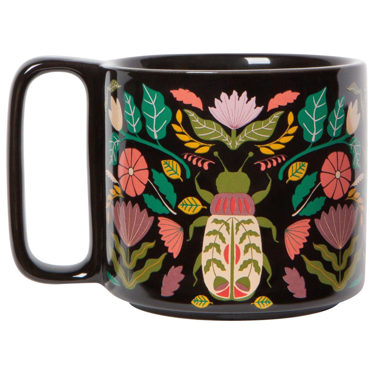 Whimsical Stoneware Insect Mug