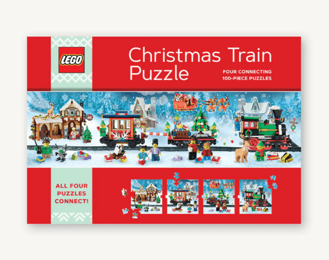 Lego Christmas train puzzle 4 100 piece puzzle