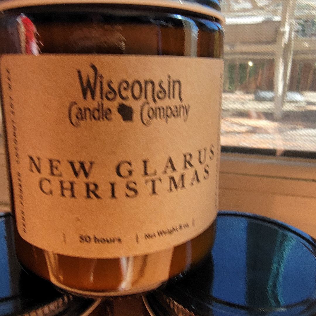 New Glarus christmas candle