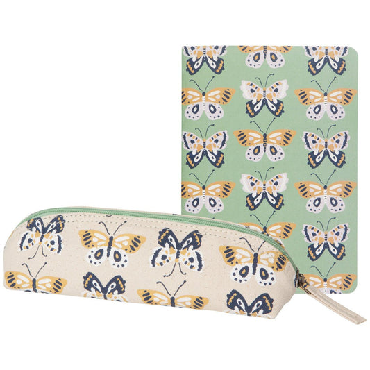 butterful Notebook & Pencil case Set