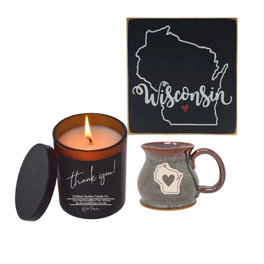 Wisconsin Home Gift box wall decor
