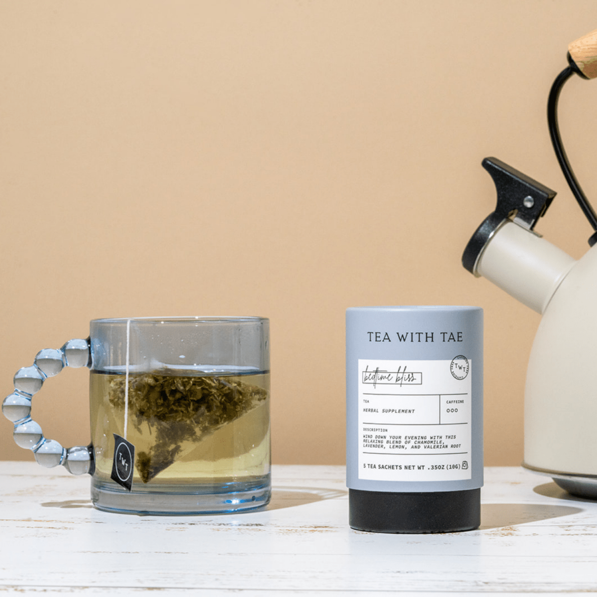 Nighttime Routine Sleep Tea — loose leaf gourmet tea, perfect for gourmet gift boxes and curated gift boxes (alternate angle)