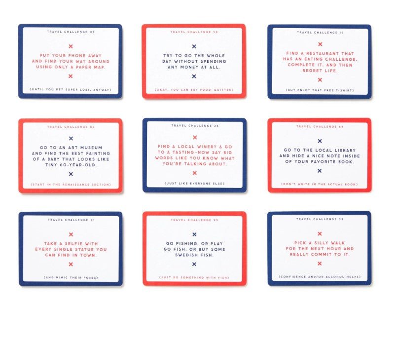 Challenge Accepted Travel Tasks Card Deck