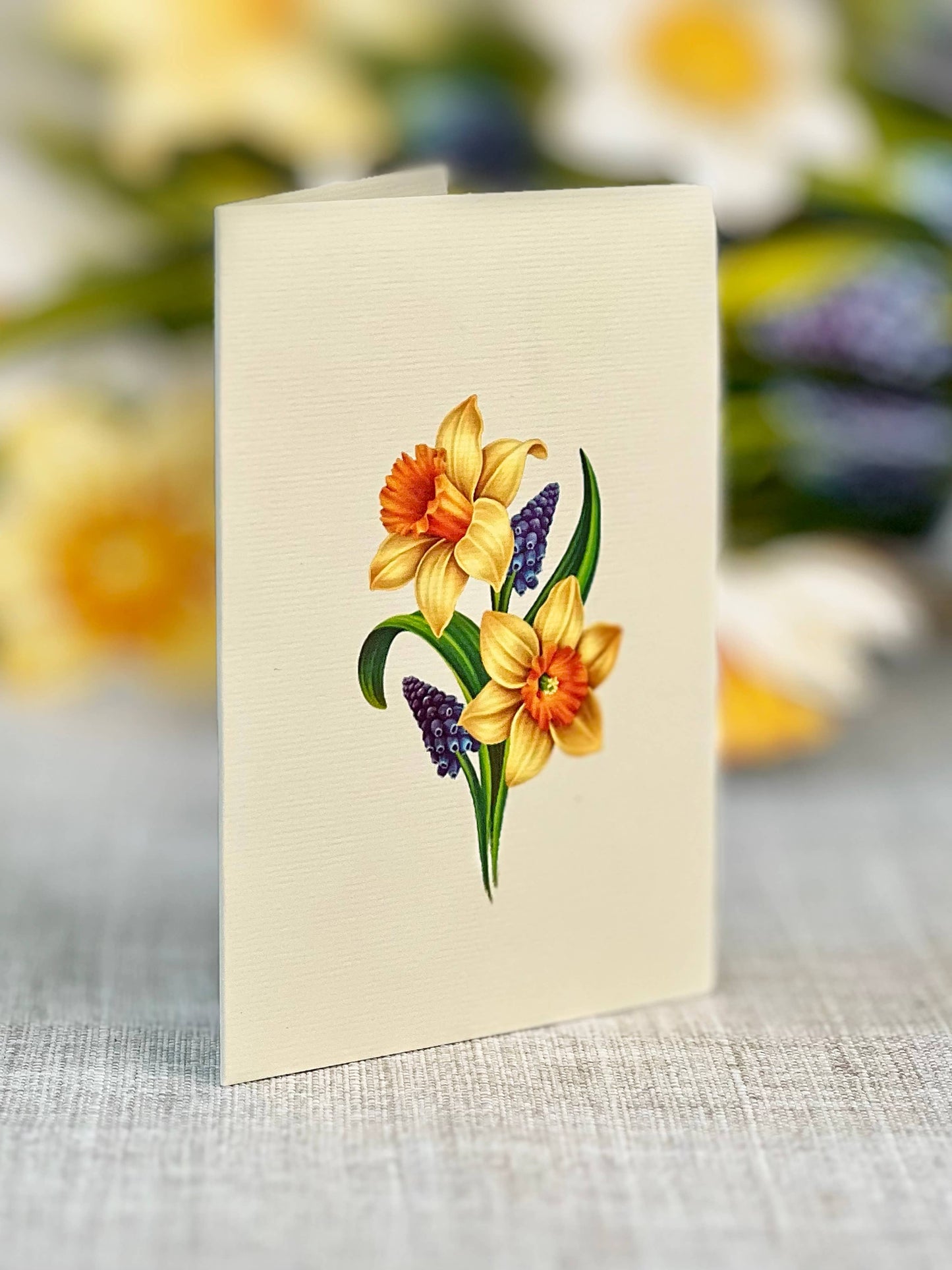 Mini English Daffodil Mini Pop-up Greeting Card
