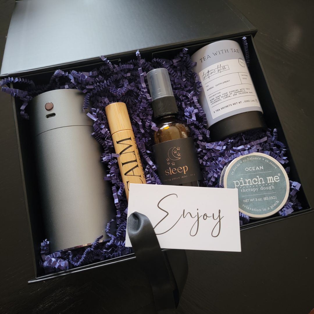 Executive Wellness Gift Box, perfect for corporate gifts and curated gift boxes (lifestyle photo)