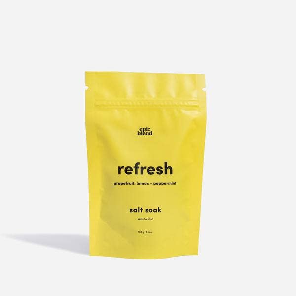 grapefruit, lemon peppermint salt soak handmade