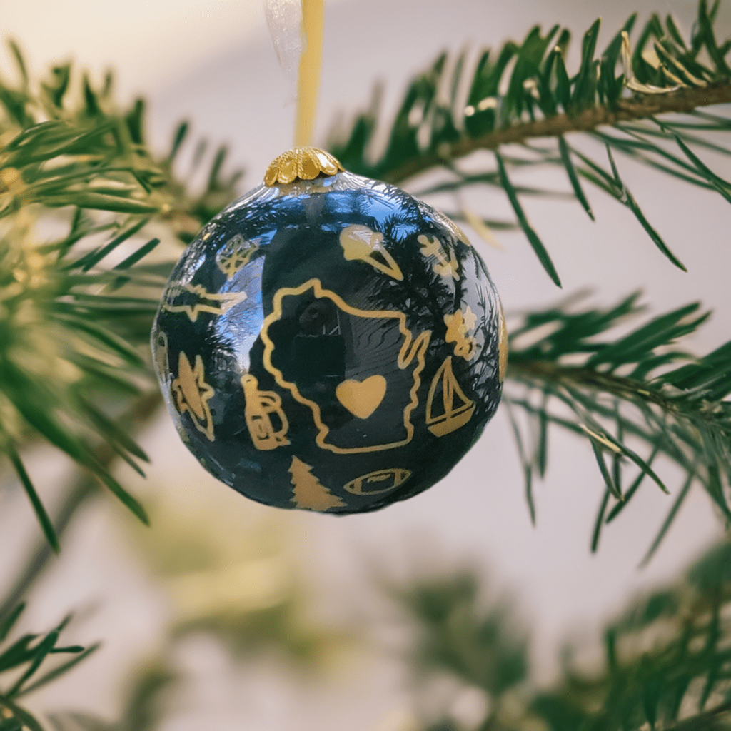 Wisconsin Glass Ornament