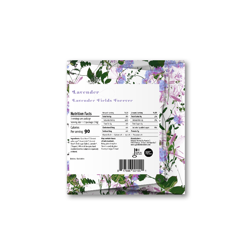 Lavender Chocolate - Goodio, perfect for gifts for her and curated gift boxes (front view)