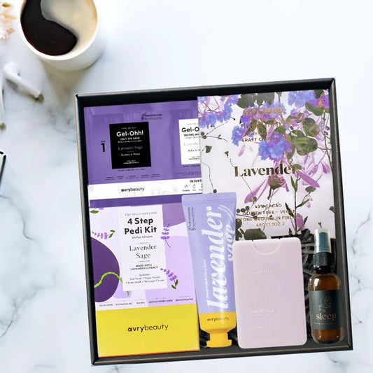 gift box for mothers day with lavender spa