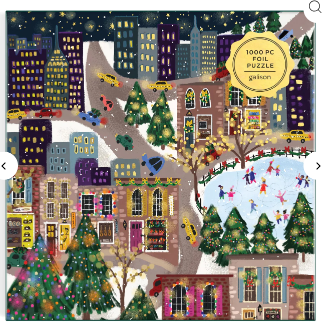 sparkling city 1000 piece foil puzzle for christmas