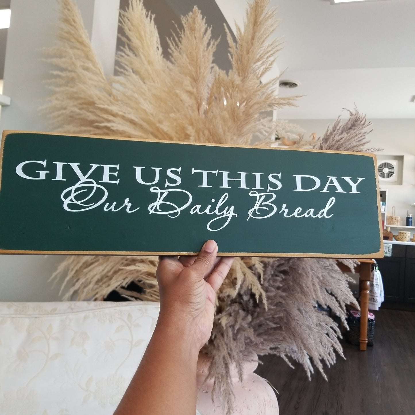 Give Us This Day Wooden sign