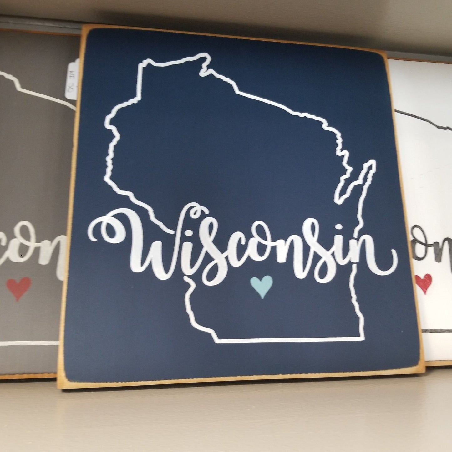 Handmade Wisconsin wall plaque