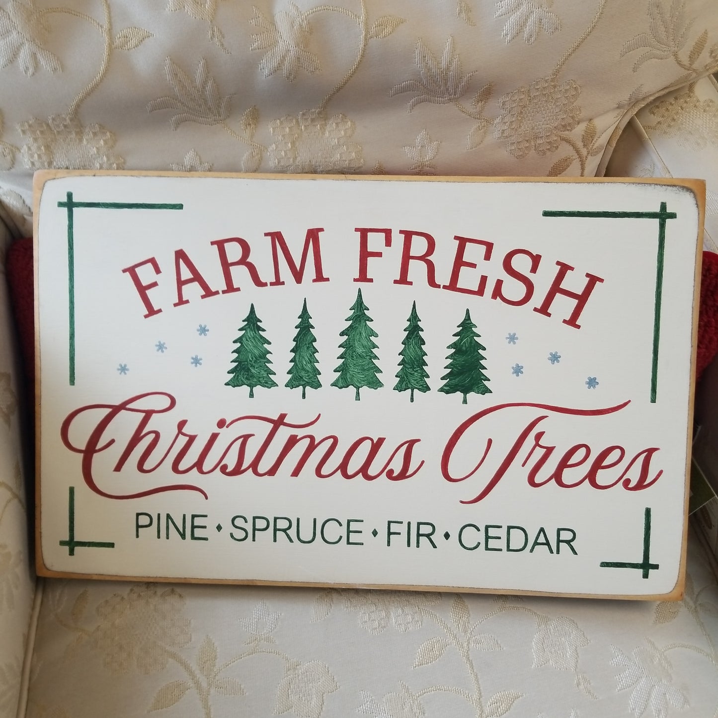 Farm Fresh Christmas Trees Wooden Sign