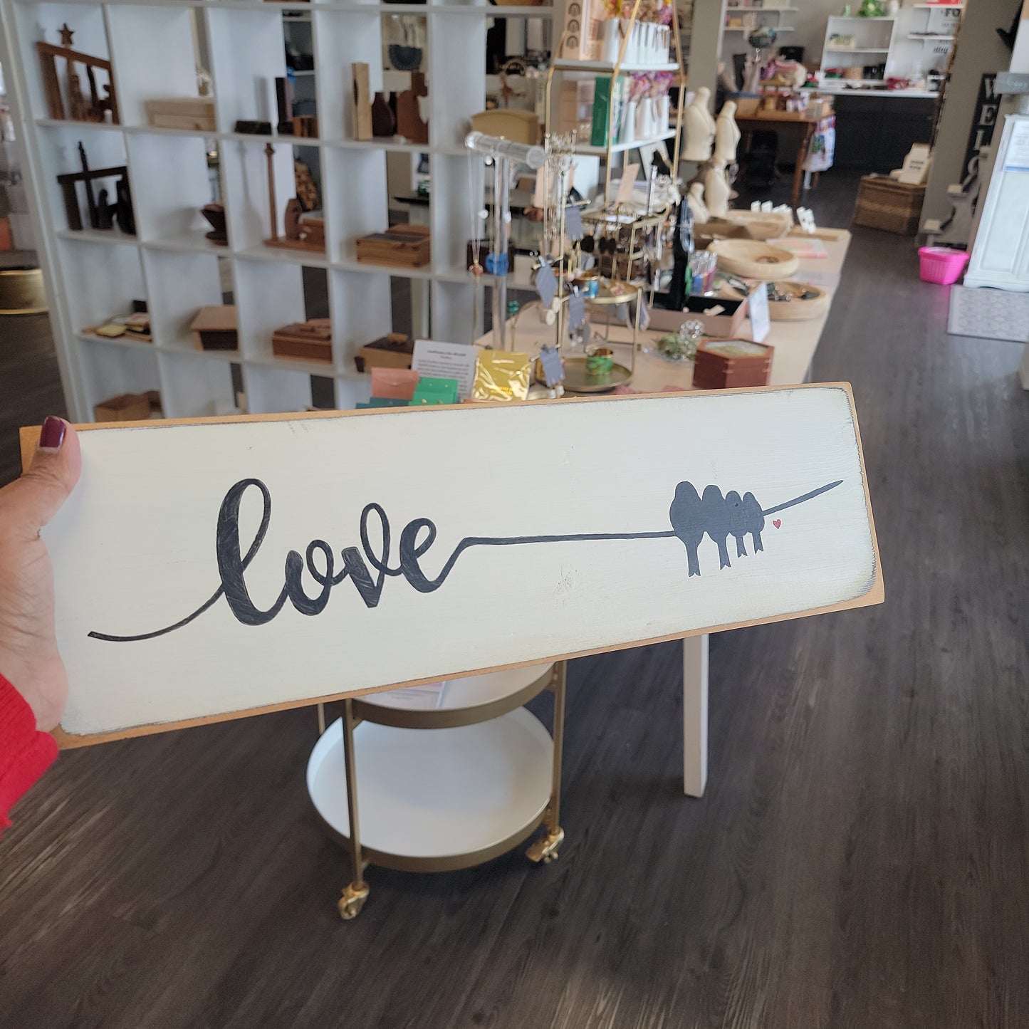 Wooden Sign - Love Birds