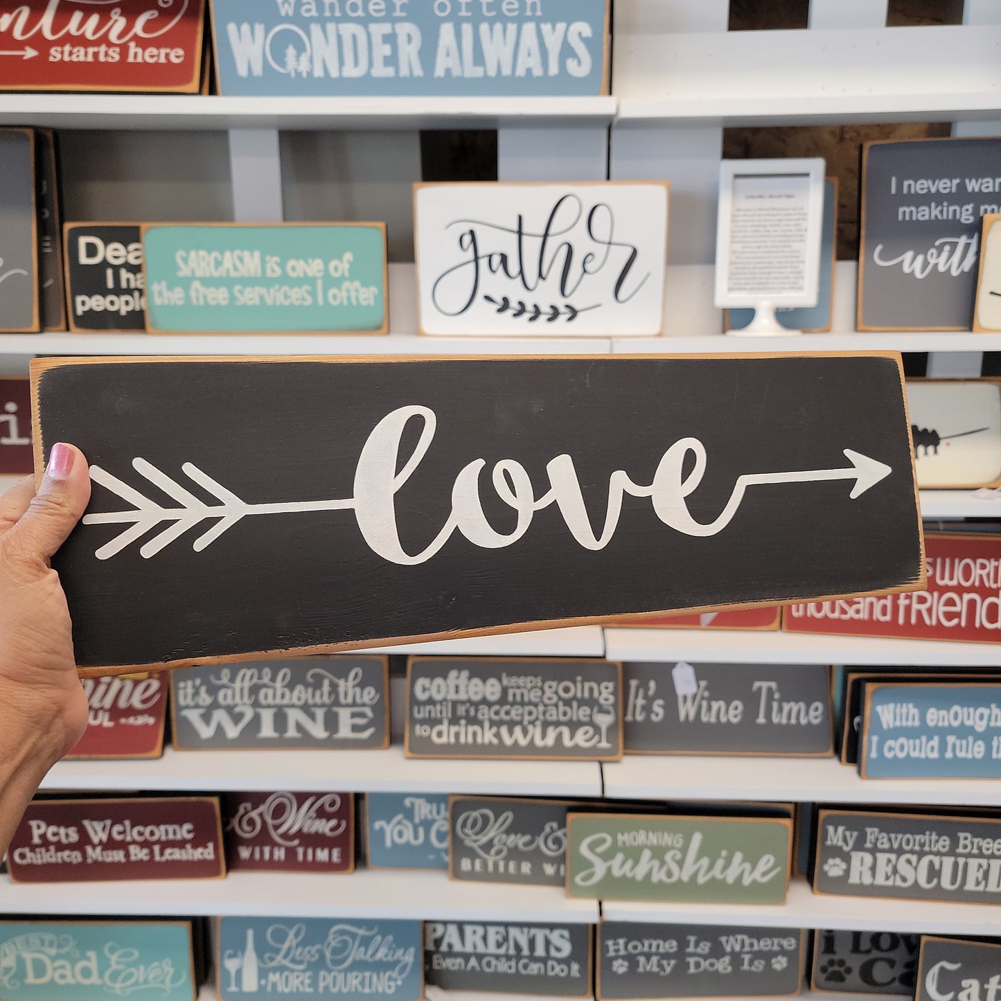 Wooden Sign - Love