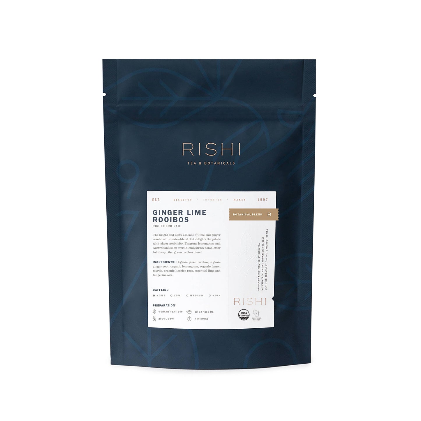 Ginger lime rooibos tea