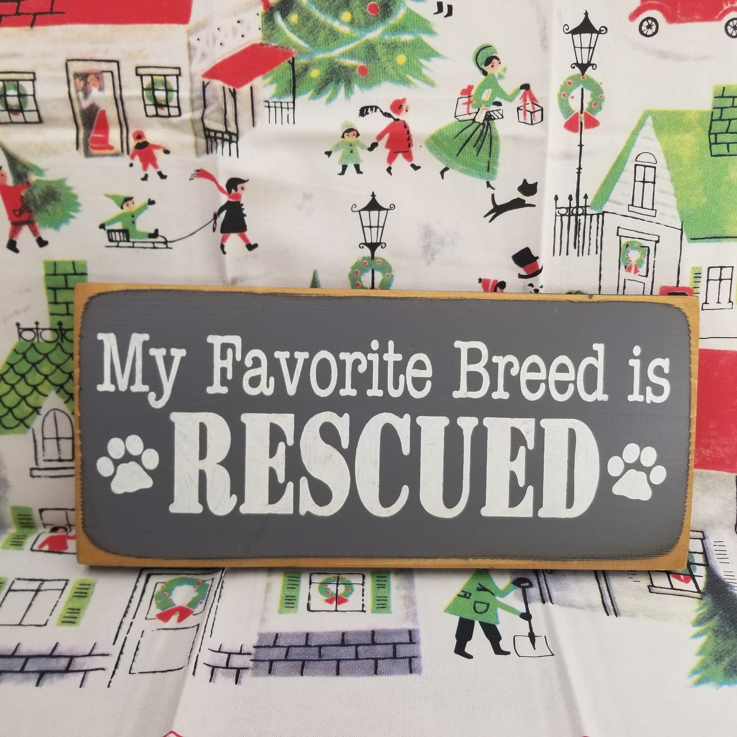 Pet Rescue Wood sign