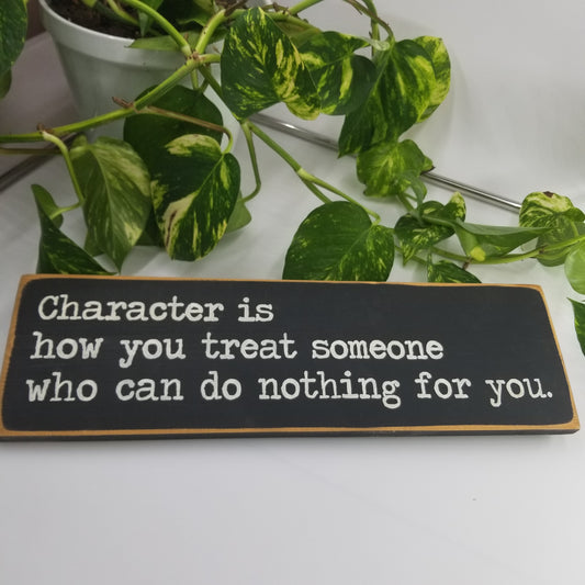 Wooden Sign - Character