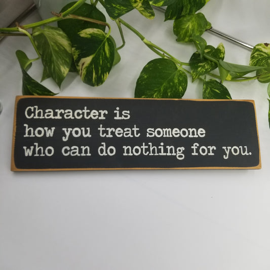 Wooden Sign - Character