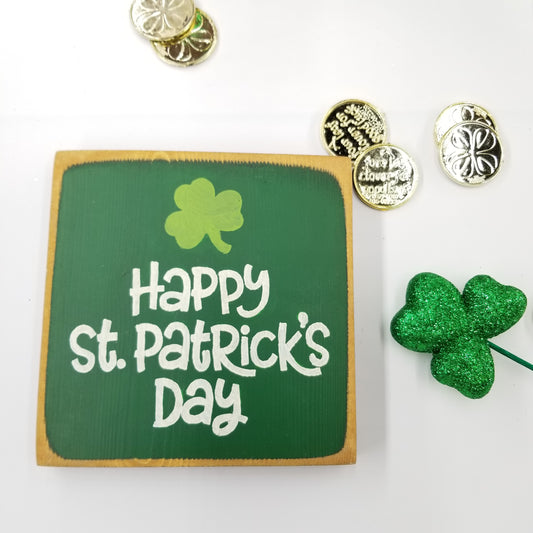 Happy St. Patrick's Day Wooden Sign