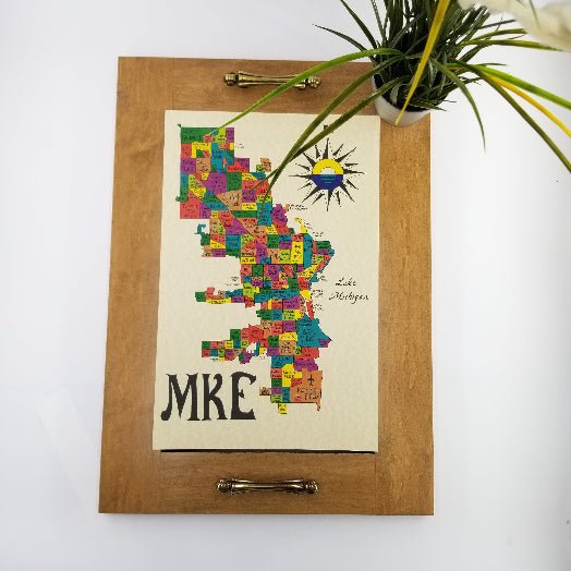 Map of Milwaukee, Wisconsin hand drawn