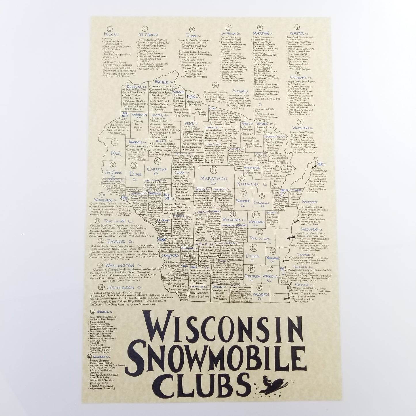 Snowmobiles place in Wisconsin