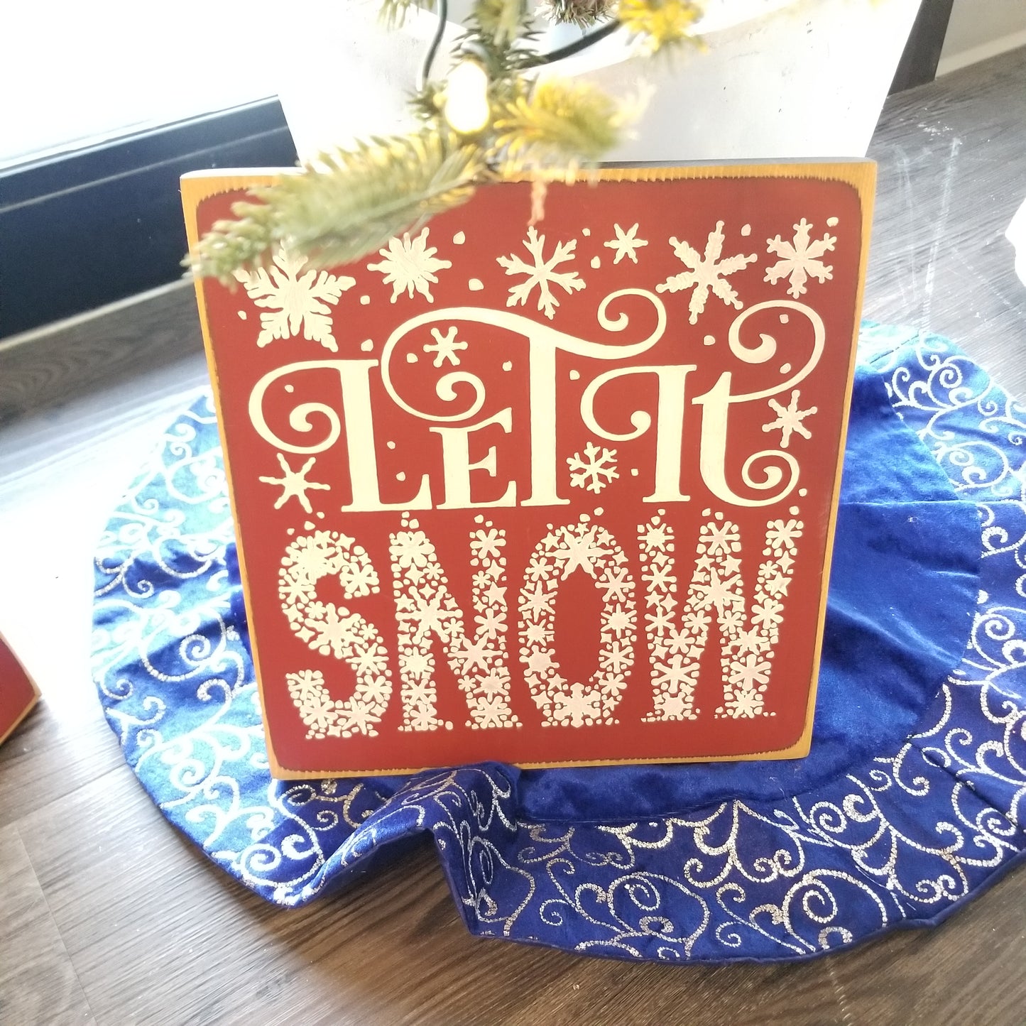 Let It Snow Porch Wood Sign