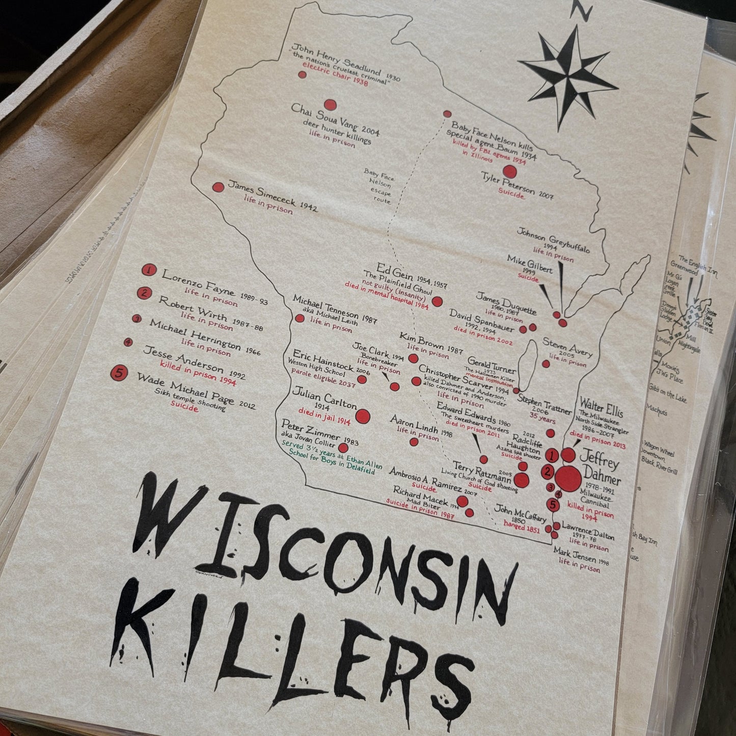 Wisconsin Killers Map