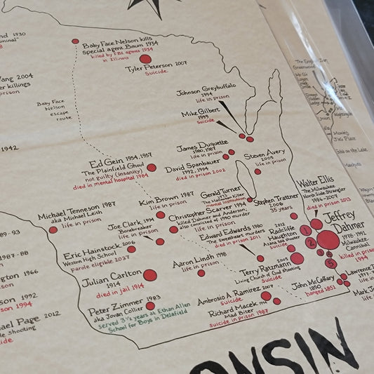 Wisconsin Killers Map