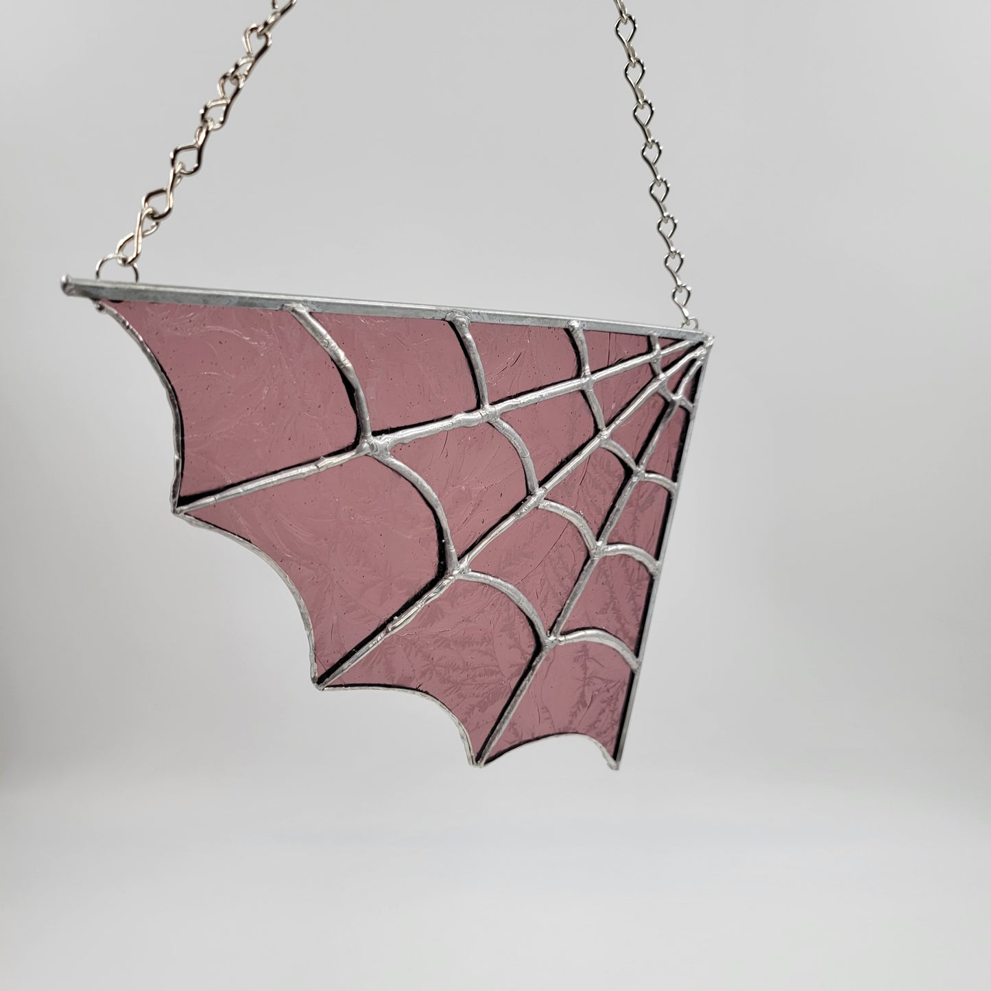 Spider web stained glass