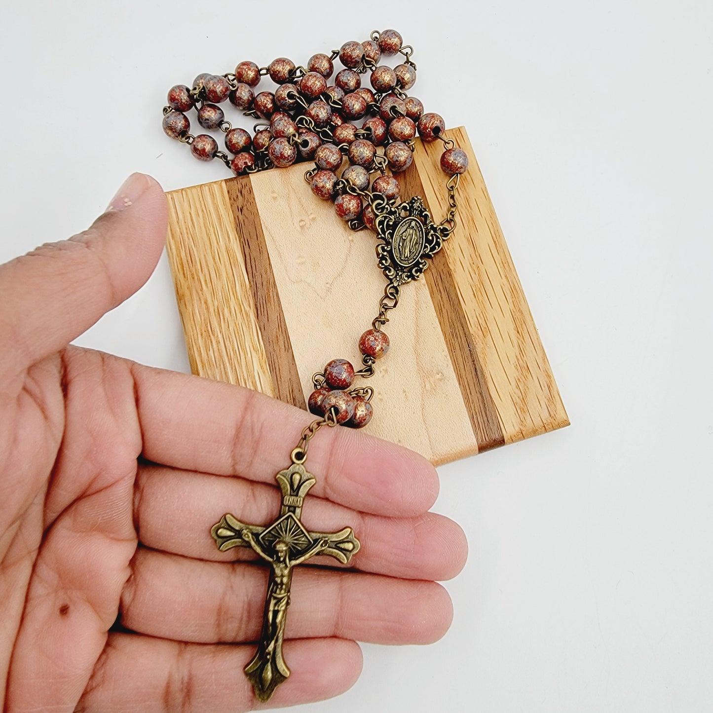 Ruby Rosary - Vintage Style