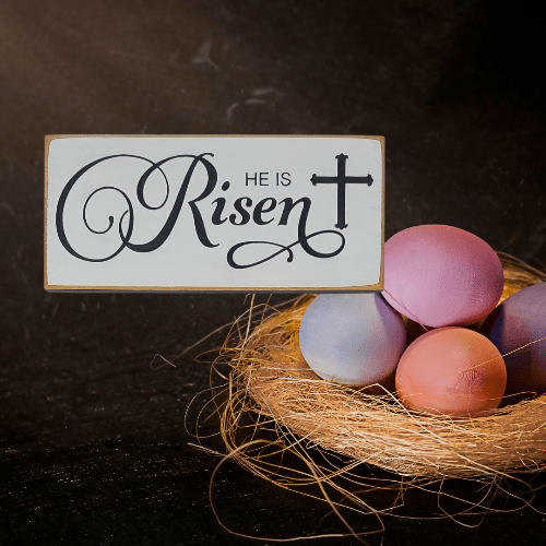 He is Risen Easter home decoration handmade