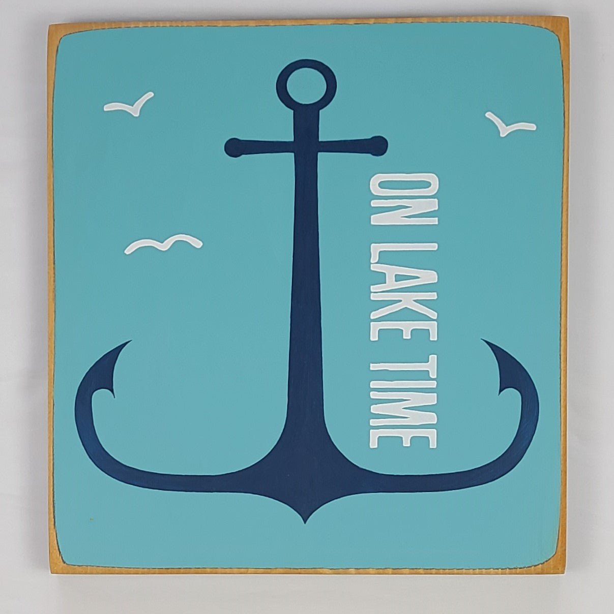Lake Time Anchor Wooden Sign