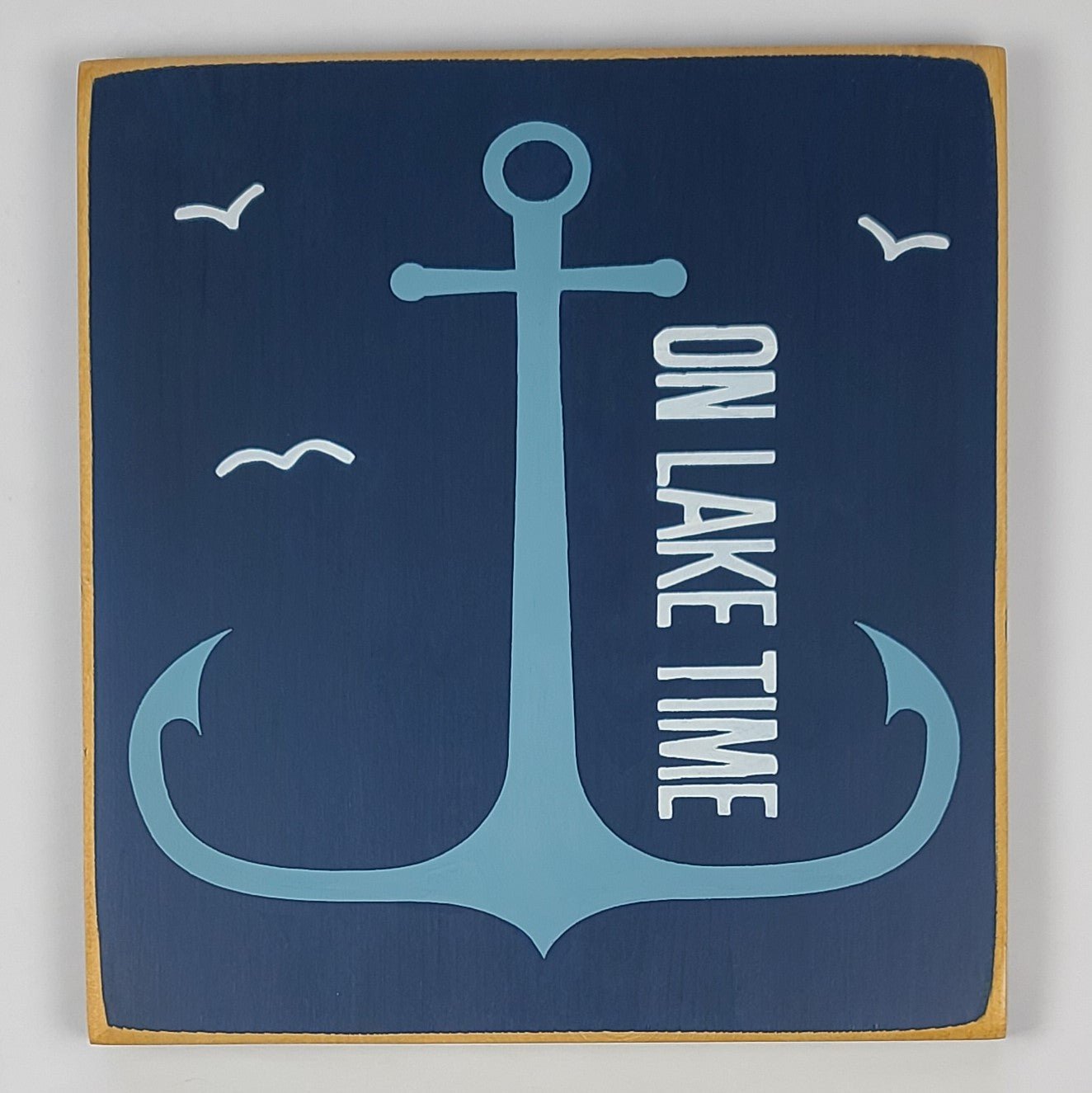 Lake Time Anchor Wooden Sign