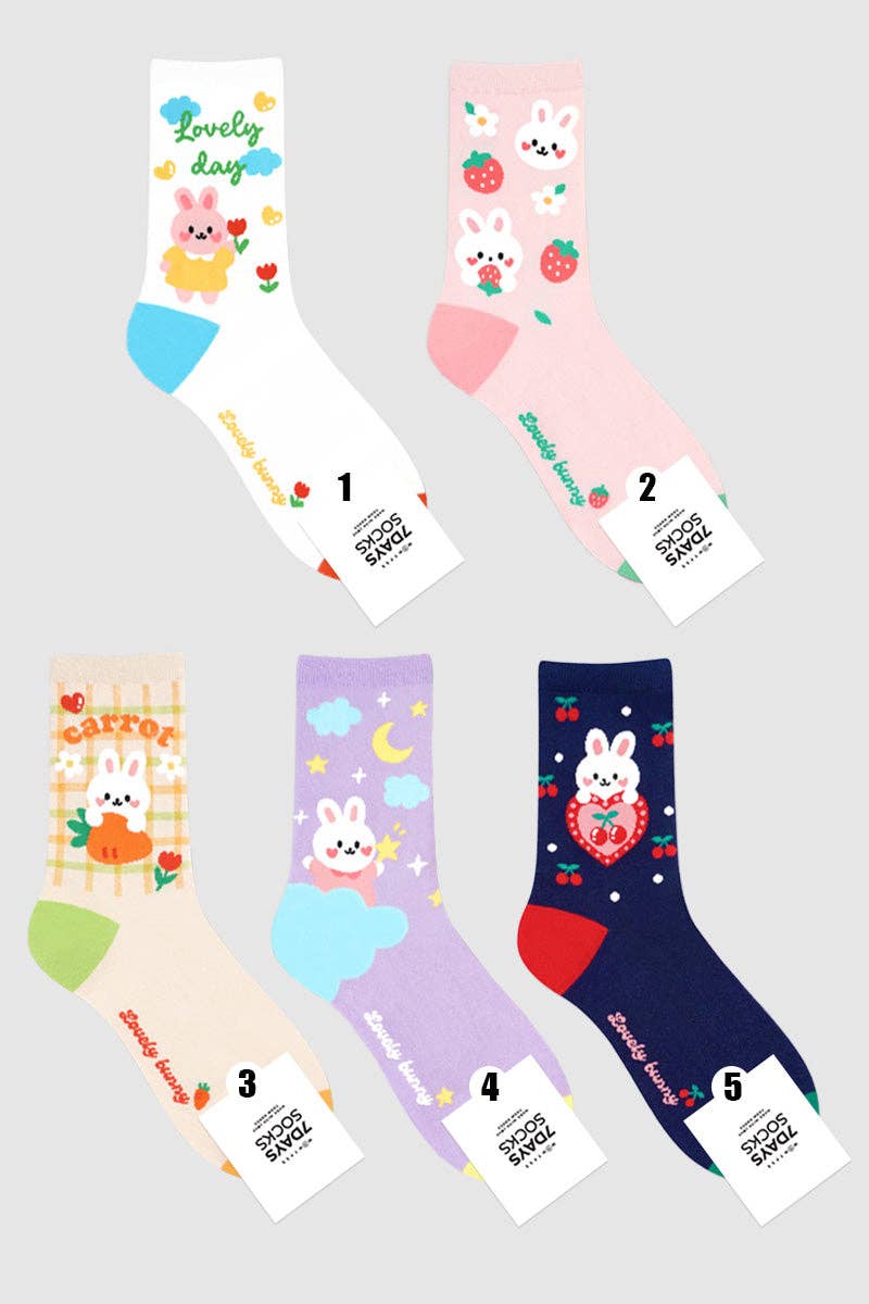 Women's Crew Lovely Bunny Socks