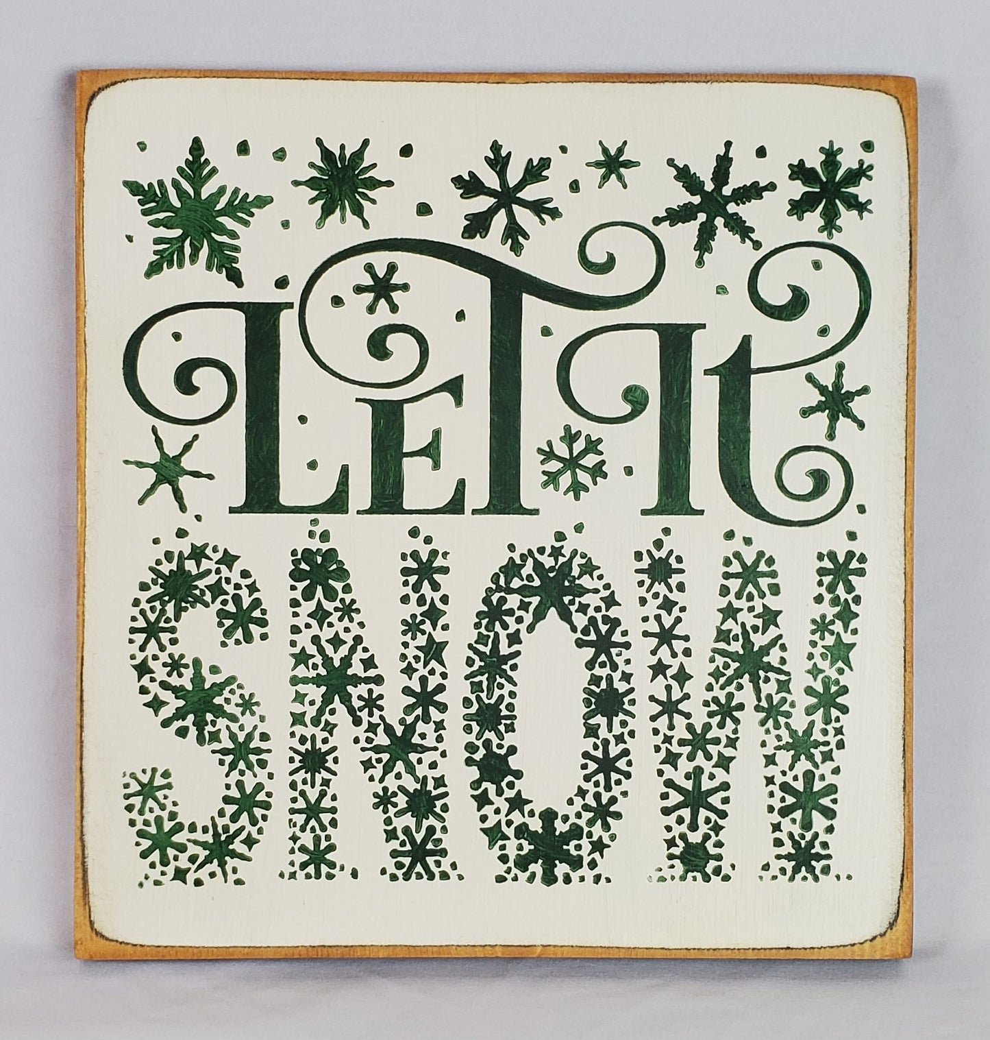 Let It Snow Porch Wood Sign