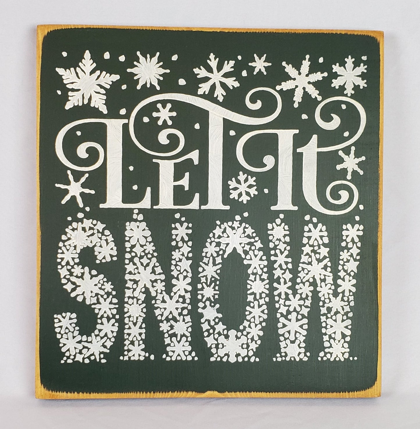 Let It Snow Porch Wood Sign